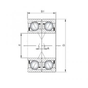ISO 7002 ADF Rolamentos de esferas de contacto angular