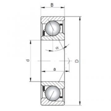 140 mm x 210 mm x 33 mm  ISO 7028 C Rolamentos de esferas de contacto angular