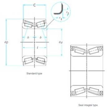 41 mm x 68 mm x 40 mm  KOYO 46T080703 Rolamentos de rolos gravados