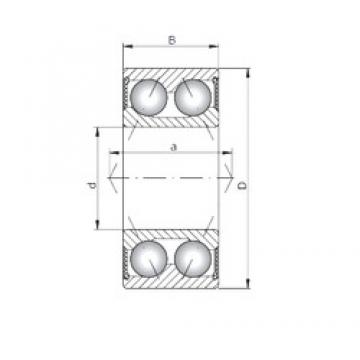 ISO 3802-2RS Rolamentos de esferas de contacto angular